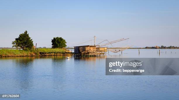 valli di comacchio - laguna di venezia stock pictures, royalty-free photos & images