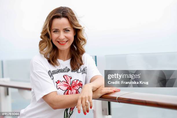 Bettina Cramer is seen on board of the TUI cruise ship 'Mein Schiff 6' on June 2, 2017 in Hamburg, Germany.