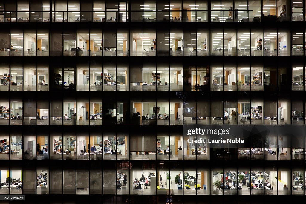 People working in Office building. Lonon, England