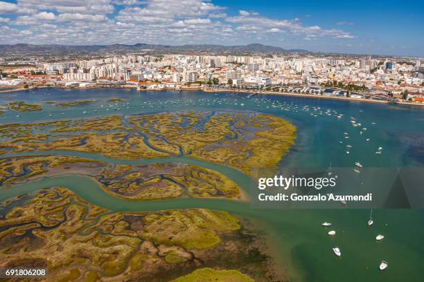 misericordia marsh in algarve - faro city portugal foto e immagini stock