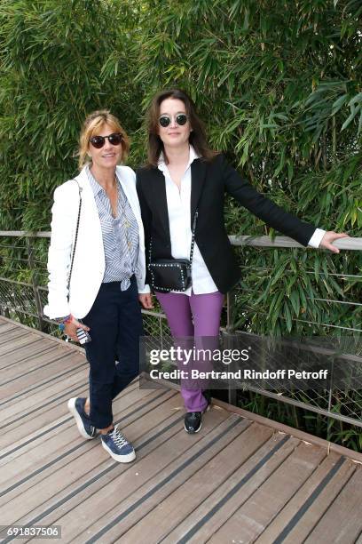 Virginie Couperie-Eiffel and Diane de Mac Mahon attend the 2017 French Tennis Open - Day Seven at Roland Garros on June 3, 2017 in Paris, France.