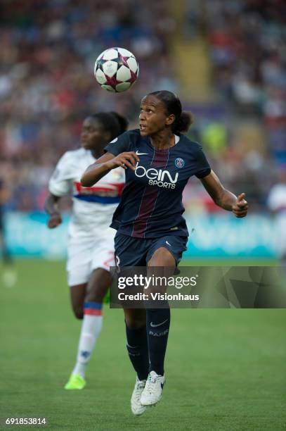 Marie-Laure Delie of Paris Saint Germain during the UEFA Women's Champions League Final between Olympique Lyonnais and Paris Saint Germain on June 1,...