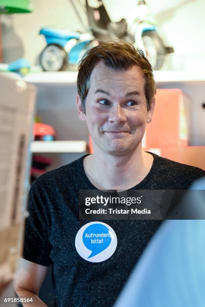 Moderator Malte Arkona during the 'Deutschland rundet auf' Charity Event on May 29, 2017 in Berlin, Germany.