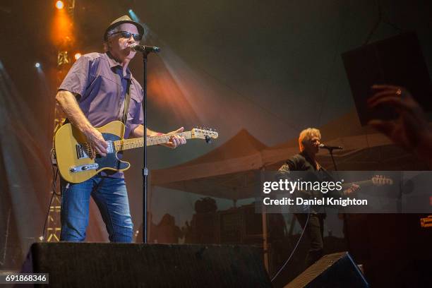 Musician Tommy Heath of Tommy Tutone performs on stage at Temecula Valley Balloon And Wine Festival on June 2, 2017 in Temecula, California.