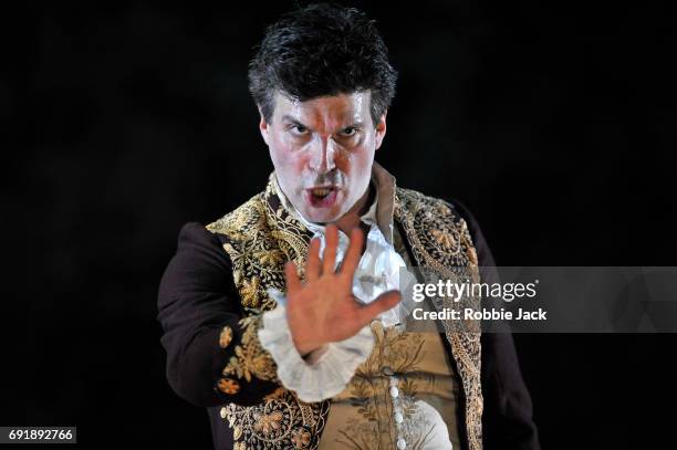 Joshua Bloom as Figaro in Garsington Opera's production of Wolfgang Amadeus Mozart's Le nozze di Figaro directed by John Cox and conducted by Douglas...