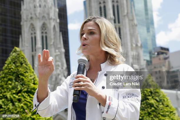 Chef Cat Cora speaks at the Celebrity Chef Cat Cora Celebrates the In-Home Release of BEAUTY AND THE BEAST event With a Special Brunch and Screening...