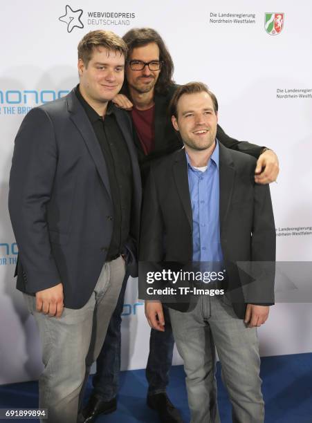 Lars Fricke and Daniel Gatzke of SceneTakeTv attend the Webvideopreis Deutschland 2017 at ISS Dome on June 1, 2017 in Duesseldorf, Germany.