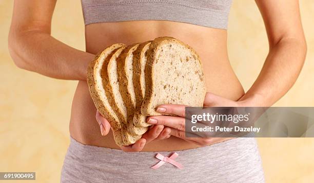 sliced loaf of gluten free bread - sliced loaf stock pictures, royalty-free photos & images