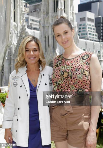Chef Cat Cora and Elettra Wiedemann attend the Beauty and the Beast film at the Celebrity Chef Cat Cora Celebrates the In-Home Release of BEAUTY AND...