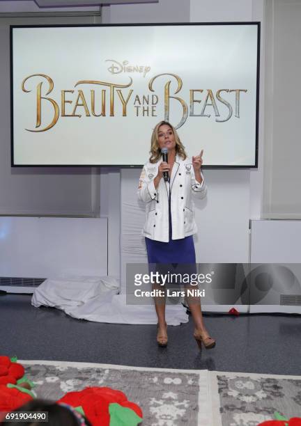 Chef Cat Cora introduces the Beauty and the Beast film at the Celebrity Chef Cat Cora Celebrates the In-Home Release of BEAUTY AND THE BEAST event...