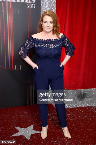 Jennie McAlpine attends The British Soap Awards at The Lowry Theatre on June 3, 2017 in Manchester, England. The Soap Awards will be aired on June 6...
