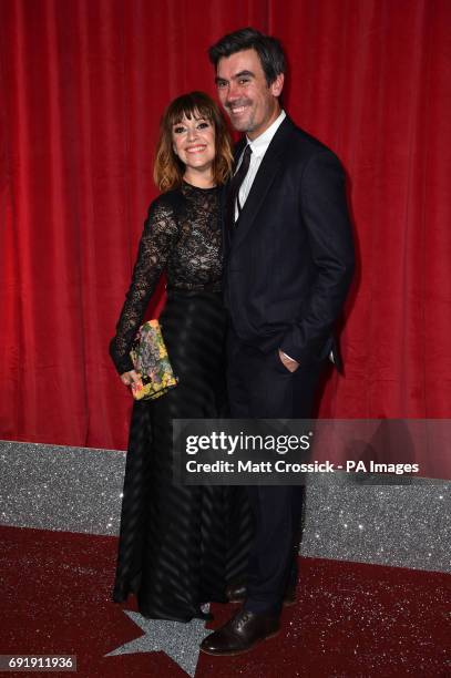 Zoe Henry and Jeff Hordley attending the British Soap Awards 2017 at The Lowry, Salford, Manchester.