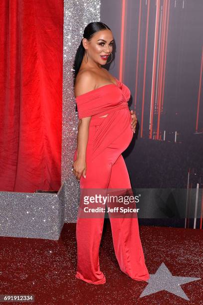 Chelsee Healey attends The British Soap Awards at The Lowry Theatre on June 3, 2017 in Manchester, England. The Soap Awards will be aired on June 6...