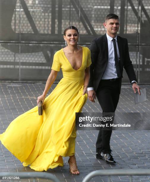 Faye Brookes seen arriving at the British Soap Awards on June 3, 2017 in Manchester, England.