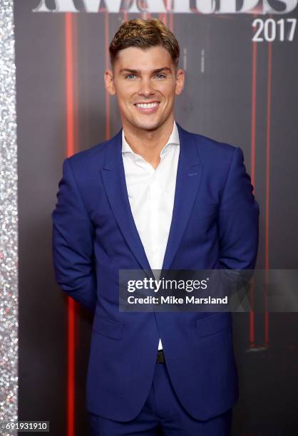 Kieron Richardson attends The British Soap Awards at The Lowry Theatre on June 3, 2017 in Manchester, England. The British Soap Awards will be aired...