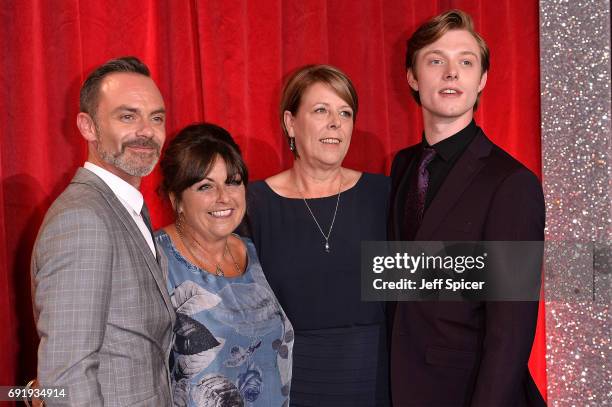 Daniel Brocklebank, Tracy Brocklebank, Maureen Mallard and Rob Mallard attend The British Soap Awards at The Lowry Theatre on June 3, 2017 in...