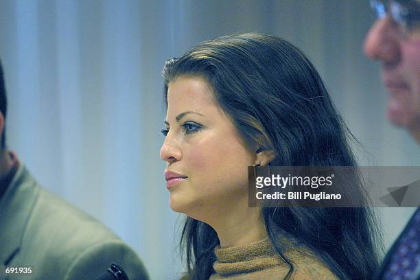 Actress Yasmine Bleeth awaits her sentencing in Wayne County Circuit Court January 9, 2002 in Detroit, MI. The former "Baywatch" star received two...