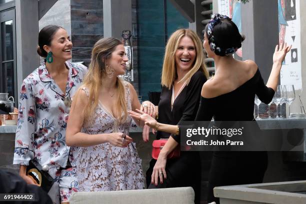 Andrea Minski, Linda Sharkley, Camila Canabal, and Danie Gomez-Ortigoza attend Miami Fashion Week Influencers Brunch at Quinto La Huella at East...