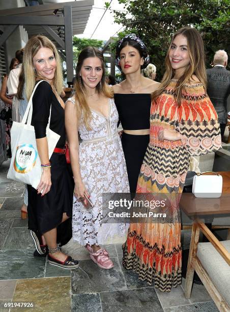 Camila Canabal, Linda Sharkley, Danie Gomez-Ortigoza, and Claudia Vergara attend Miami Fashion Week Influencers Brunch at Quinto La Huella at East...