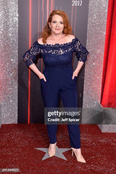 Jennie McAlpine attends The British Soap Awards at The Lowry Theatre on June 3, 2017 in Manchester, England. The Soap Awards will be aired on June 6...