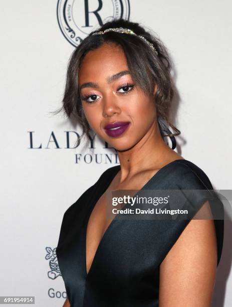 Jimmy Jam's daughter model Bella Harris attends the Ladylike Foundation's 9th Annual Women of Excellence Awards gala at The Beverly Hilton Hotel on...