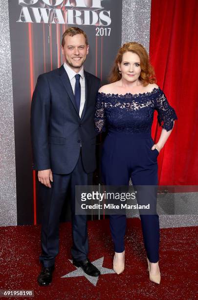 Chris Farr and Jennie McAlpine attend The British Soap Awards at The Lowry Theatre on June 3, 2017 in Manchester, England. The British Soap Awards...