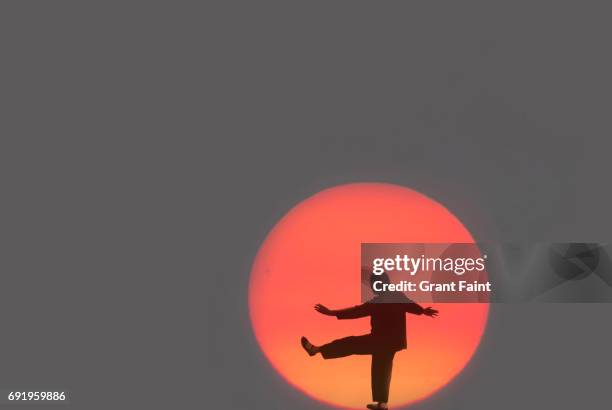 chinese lady - woman and tai chi stock pictures, royalty-free photos & images