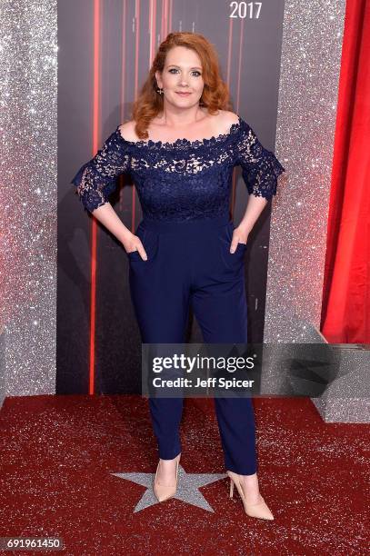 Jennie McAlpine attends The British Soap Awards at The Lowry Theatre on June 3, 2017 in Manchester, England. The Soap Awards will be aired on June 6...