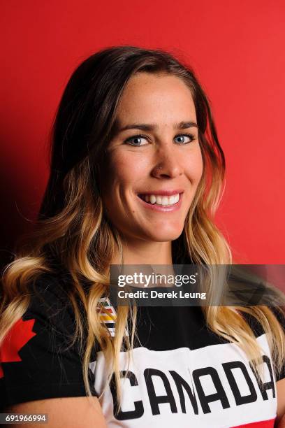 Marie-Michele Gagnon poses for a portrait during the Canadian Olympic Committee Portrait Shoot on June 3, 2017 in Calgary, Alberta, Canada.