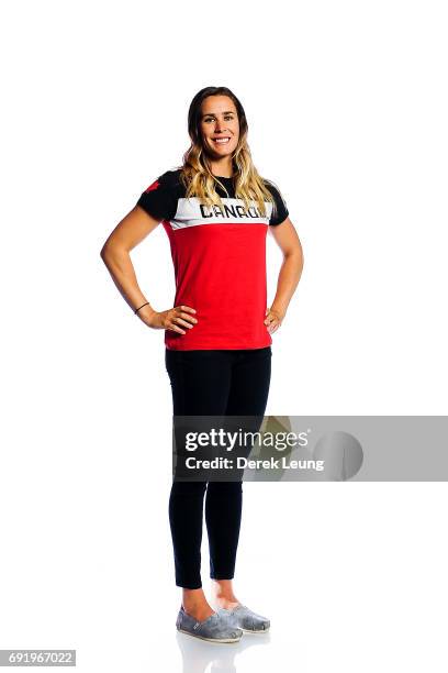 Marie-Michele Gagnon poses for a portrait during the Canadian Olympic Committee Portrait Shoot on June 3, 2017 in Calgary, Alberta, Canada.