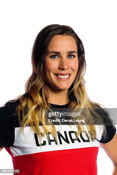 Marie-Michele Gagnon poses for a portrait during the Canadian Olympic Committee Portrait Shoot on June 3, 2017 in Calgary, Alberta, Canada.