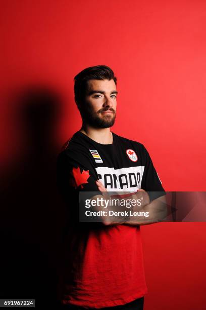Philippe Marquis poses for a portrait during the Canadian Olympic Committee Portrait Shoot on June 3, 2017 in Calgary, Alberta, Canada.