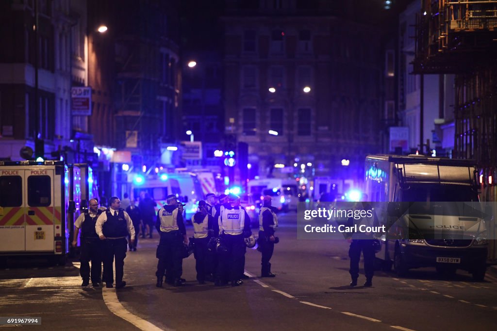Police Attend Incident At London Bridge