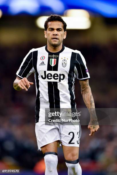 Daniel Alves of Juventus during the UEFA Champions League Final match between Real Madrid and Juventus at the National Stadium of Wales, Cardiff,...