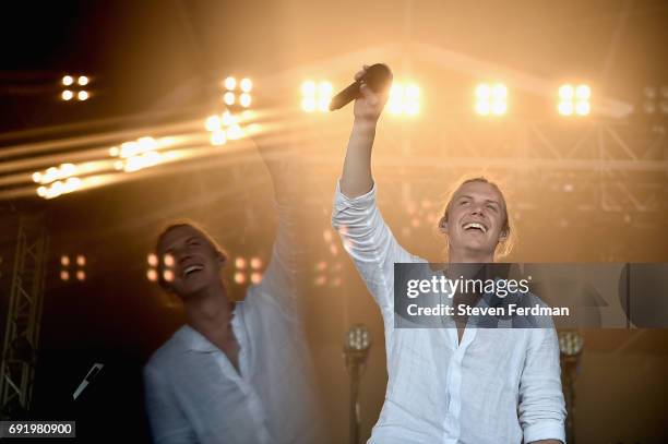 Tyrone Lindqvist of Rufus Du Sol performs onstage during the 2017 Governors Ball Music Festival - Day 2 at Randall's Island on June 3, 2017 in New...