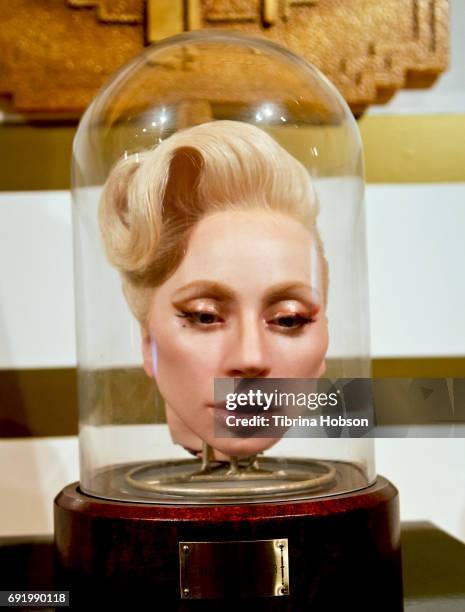 Lady Gaga's prop head from 'American Horror Story' at The Paley Center for Media Celebration of 'American Horror Story: The Style Of Scare' at The...