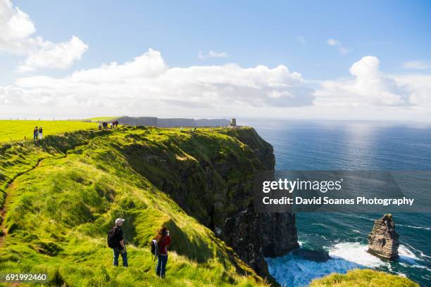 cliffs of moher in county clare, ireland - david cliff stockfoto's en -beelden