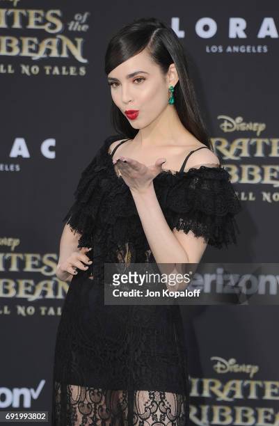 Singer Sofia Carson arrives at the Los Angeles Premiere "Pirates Of The Caribbean: Dead Men Tell No Tales" at Dolby Theatre on May 18, 2017 in...
