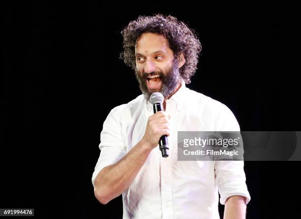 Comedian Jason Mantzoukas performs onstage at the Larkin Comedy Club during Colossal Clusterfest at Civic Center Plaza and The Bill Graham Civic...
