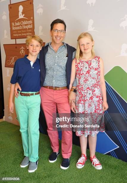 Jonah Bucatinsky, Dan Bucatinsky and Eliza Bucatinsky at the Brooks Brothers Beverly Hills summer camp party benefitting St. Jude Children's Research...