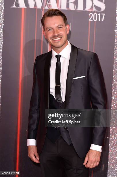 Ashley Taylor Dawson attends The British Soap Awards at The Lowry Theatre on June 3, 2017 in Manchester, England. The Soap Awards will be aired on...