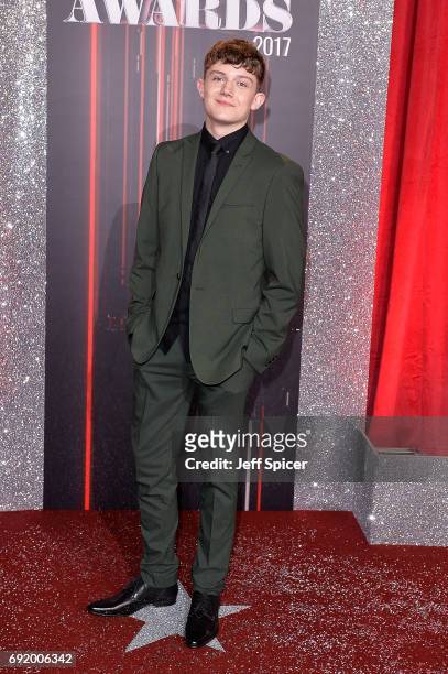 Ellis Hollins attends The British Soap Awards at The Lowry Theatre on June 3, 2017 in Manchester, England. The Soap Awards will be aired on June 6 on...