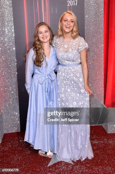 Eden Taylor-Draper and Isobel Steele attend The British Soap Awards at The Lowry Theatre on June 3, 2017 in Manchester, England. The Soap Awards will...