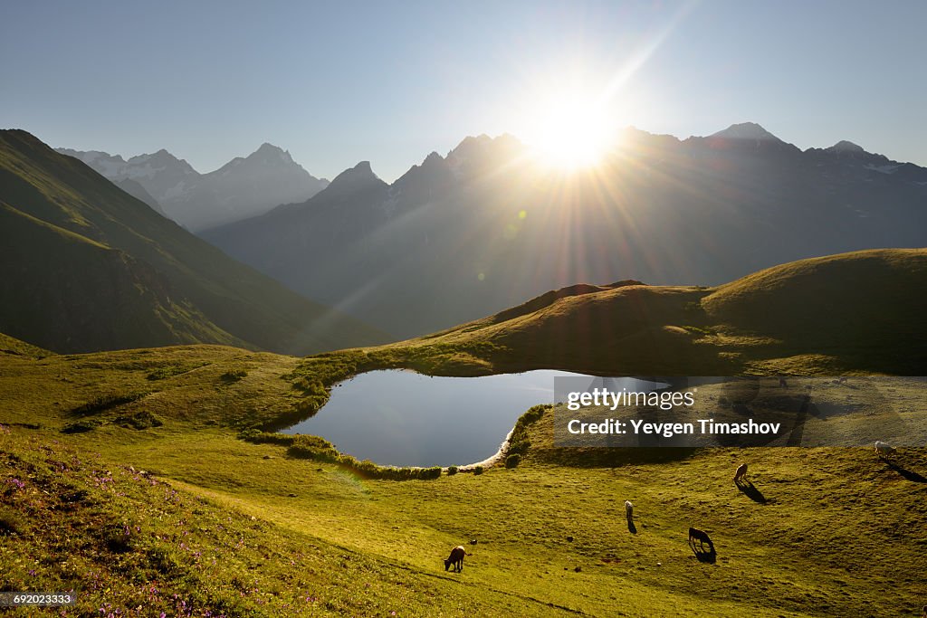 Koruldi Lakes, Caucasus, Svaneti, Georgia