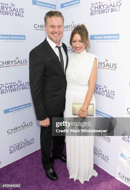 Actor Eric Dane and Chrysalis Butterfly Ball Co-chair Rebecca Gayheart-Dane at the 16th Annual Chrysalis Butterfly Ball on June 3, 2017 in Los...