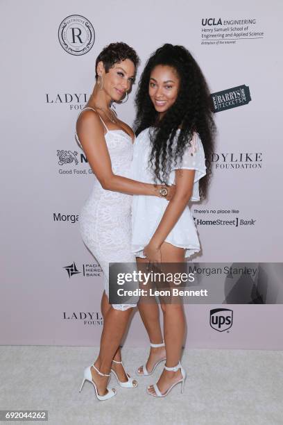 Model Nicole Murphy and actress Bria Murphy attends the Ladylike Foundation's 9th Annual Women Of Excellence Awards Gala at The Beverly Hilton Hotel...