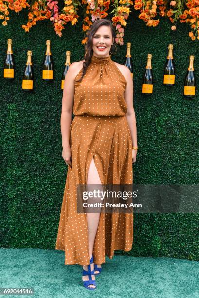 Candice Huffine attends The Tenth Annual Veuve Clicquot Polo Classic - Arrivals at Liberty State Park on June 3, 2017 in Jersey City, New Jersey.