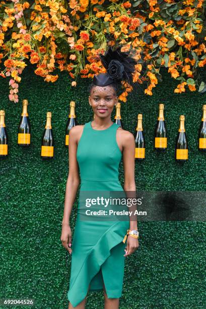 Flaviana Matata attends The Tenth Annual Veuve Clicquot Polo Classic - Arrivals at Liberty State Park on June 3, 2017 in Jersey City, New Jersey.