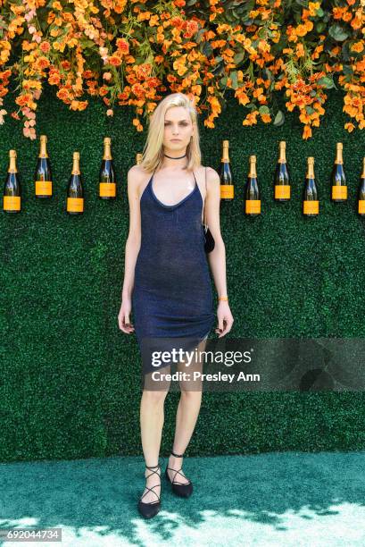 Andreja Pejic attends The Tenth Annual Veuve Clicquot Polo Classic - Arrivals at Liberty State Park on June 3, 2017 in Jersey City, New Jersey.