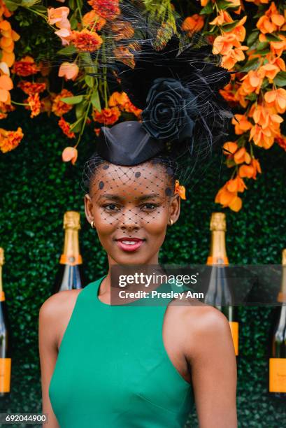 Flaviana Matata attends The Tenth Annual Veuve Clicquot Polo Classic - Arrivals at Liberty State Park on June 3, 2017 in Jersey City, New Jersey.